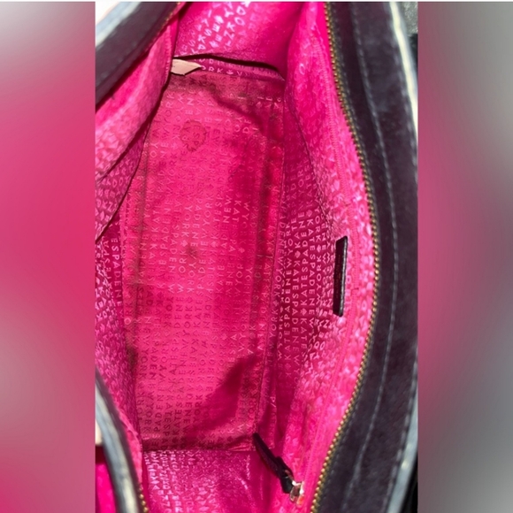 Kate Spade ♠️ Black Pebbled Leather Handbag & Wallet SET - Picture 8 of 16